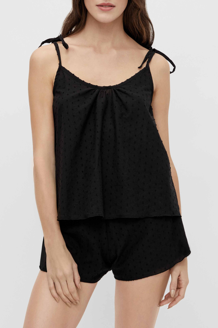 Black sleep shorts
