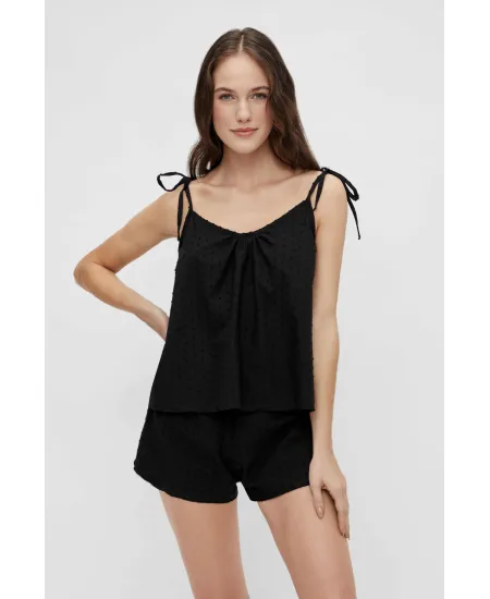 Black sleep shorts