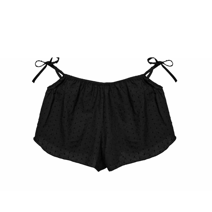 Black sleep shorts
