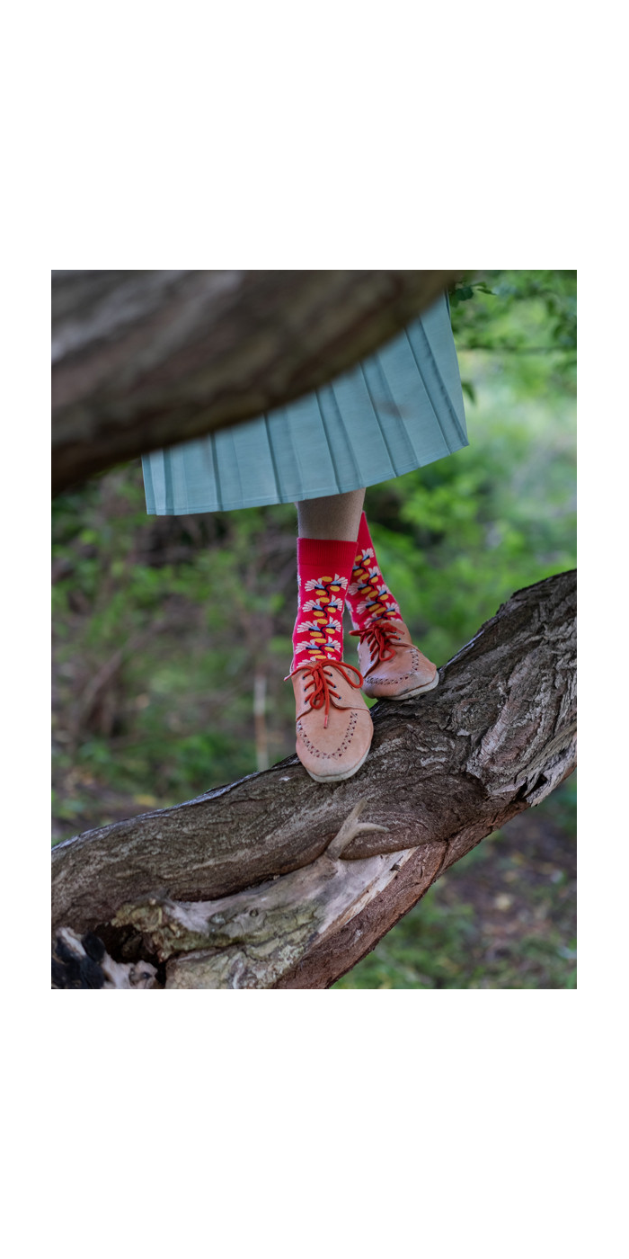 Socks Geometric Flowers