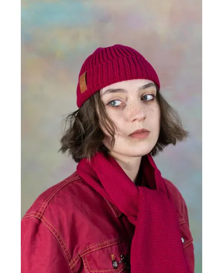 Burglar beanie raspberry red