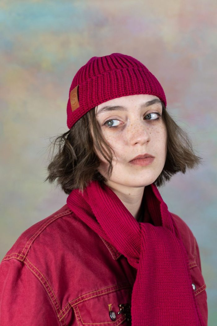 Burglar beanie raspberry red