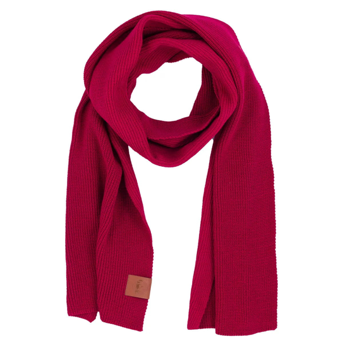 Classic scarf raspberry red