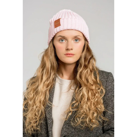 Light pink organic cotton alkatraz beanie