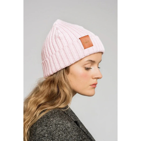 Light pink organic cotton alkatraz beanie