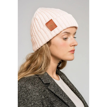 Light pink organic cotton alkatraz beanie