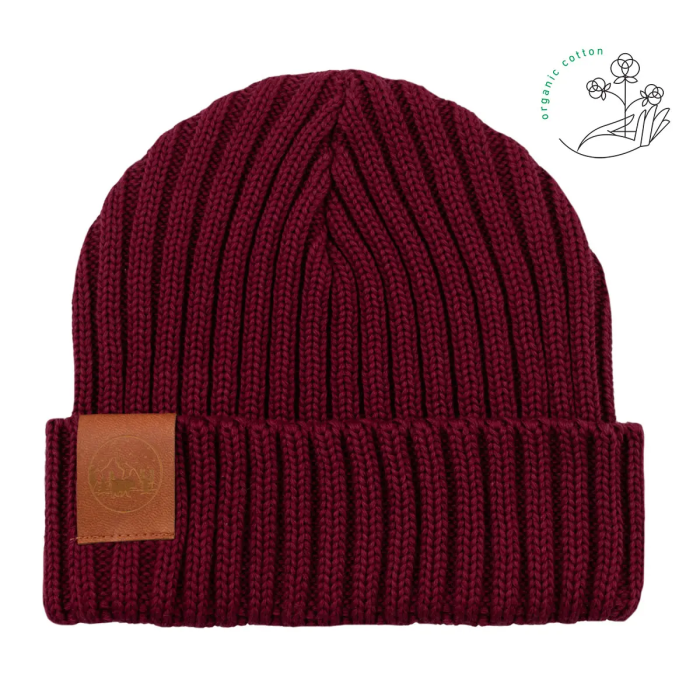 Carmine organic cotton alkatraz beanie