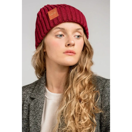 Carmine organic cotton alkatraz beanie