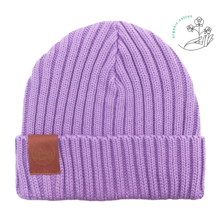 Lilac organic cotton alkatraz beanie