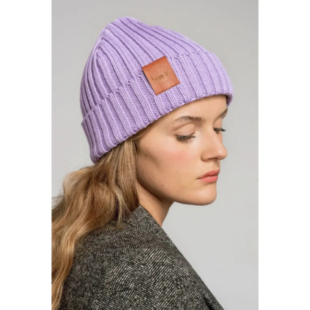 Lilac organic cotton alkatraz beanie