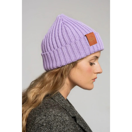 Lilac organic cotton alkatraz beanie
