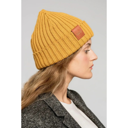 Mustard organic cotton alkatraz beanie