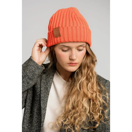 Orange organic cotton alkatraz beanie