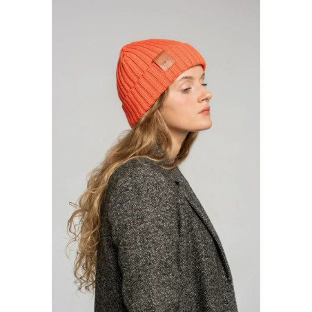 Orange organic cotton alkatraz beanie