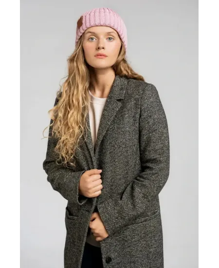 Powder pink organic cotton alkatraz beanie