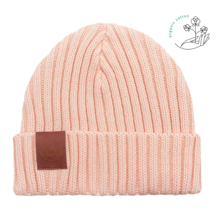 Rose cream organic cotton alkatraz beanie
