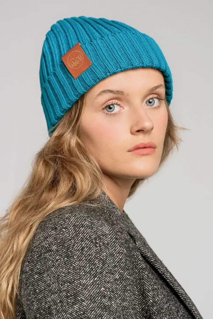 Sapphire organic cotton alkatraz beanie