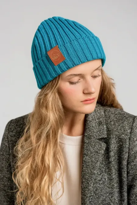 Sapphire organic cotton alkatraz beanie