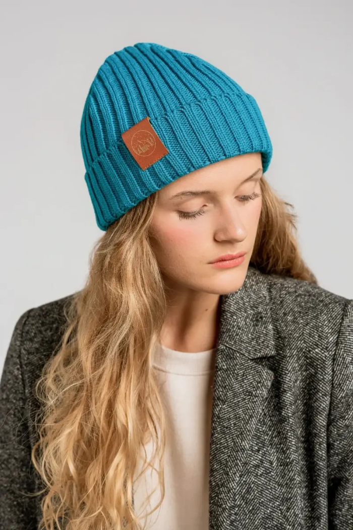 Sapphire organic cotton alkatraz beanie