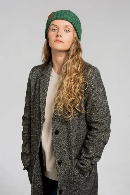 Sage green ogranic cotton alkatraz beanie