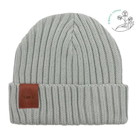 Pearl grey ogranic cotton alkatraz beanie