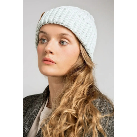 Pearl grey ogranic cotton alkatraz beanie