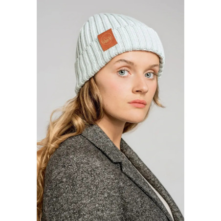 Pearl grey ogranic cotton alkatraz beanie