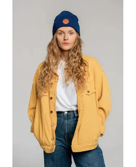 Czapka beanie z bawełny organicznej atramentowa