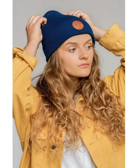 Czapka beanie z bawełny organicznej atramentowa