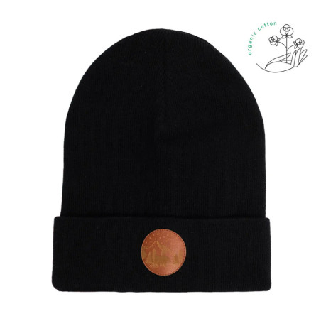 Czapka beanie z bawełny organicznej czarna
