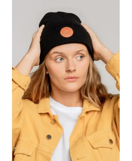 Czapka beanie z bawełny organicznej czarna
