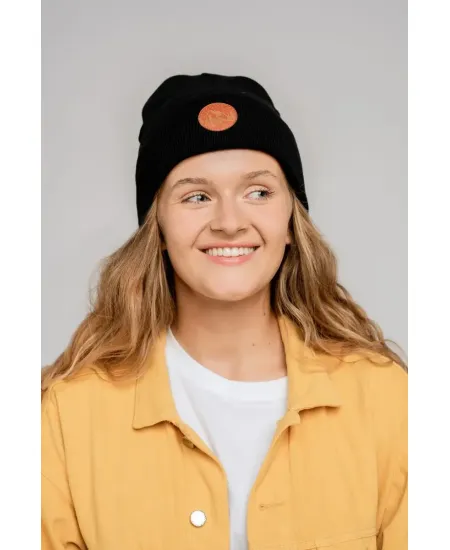 Czapka beanie z bawełny organicznej czarna