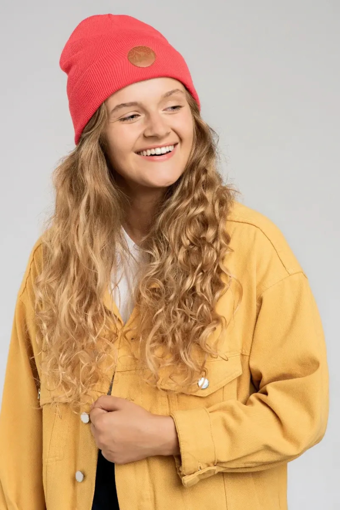 Red tulip organic cotton classic beanie
