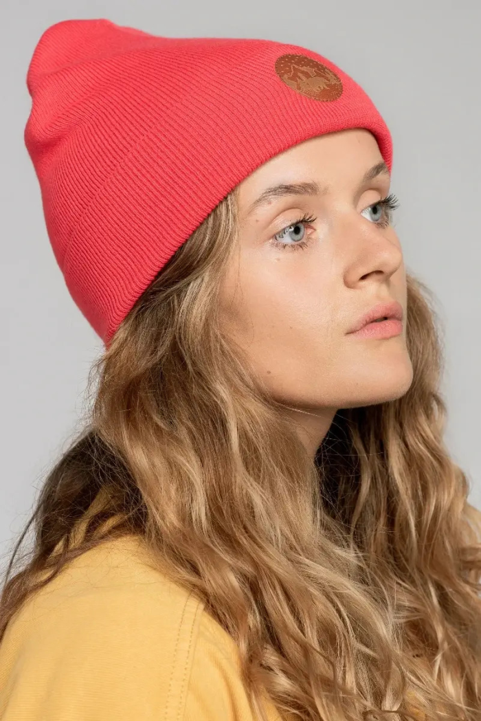 Red tulip organic cotton classic beanie