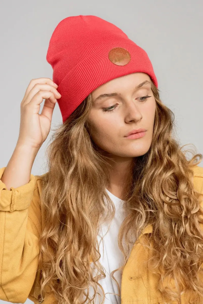 Red tulip organic cotton classic beanie