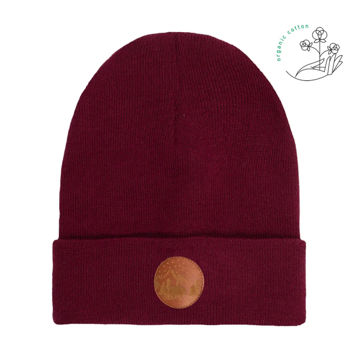 Carmine organic cotton classic beanie
