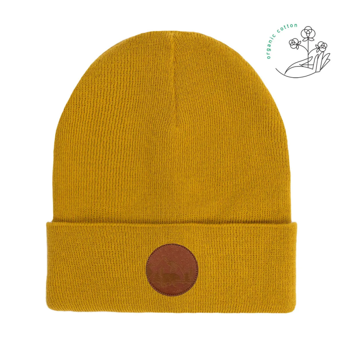 Mustard organic cotton classic beanie