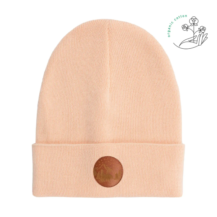 Rose cream organic cotton classic beanie