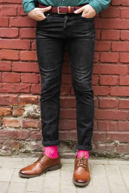 Woven belt dark red