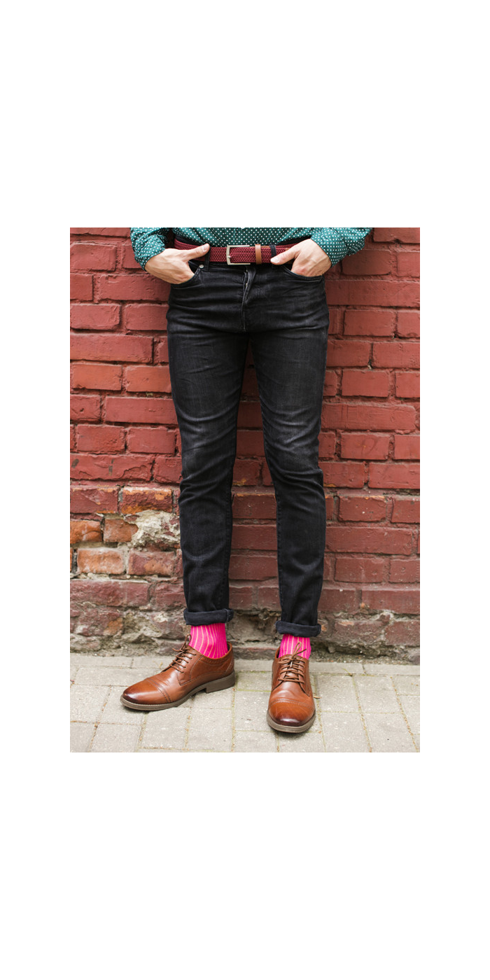 Woven belt dark red