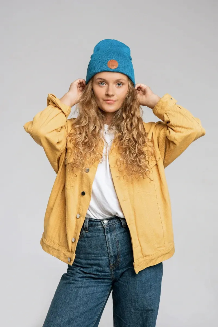 Sapphire organic cotton classic beanie