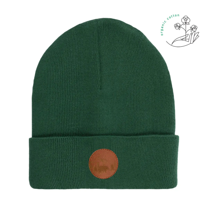 Czapka beanie z bawełny organicznej szałwiowa