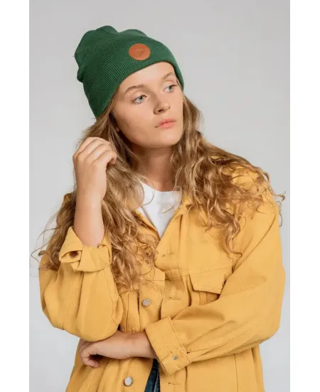 Czapka beanie z bawełny organicznej szałwiowa