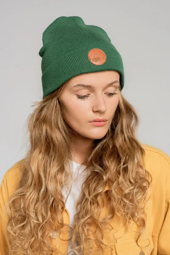 Sage green ogranic cotton classic beanie