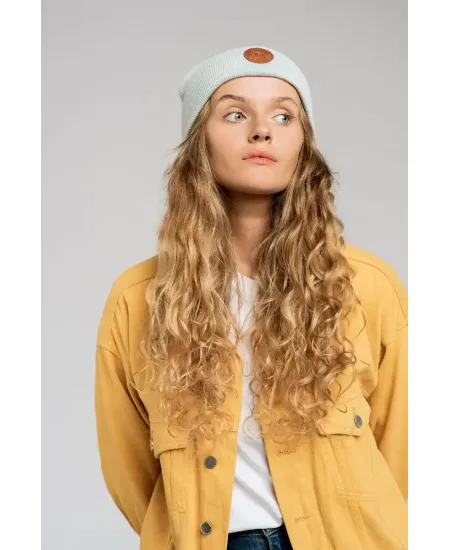Pearl grey ogranic cotton classic beanie