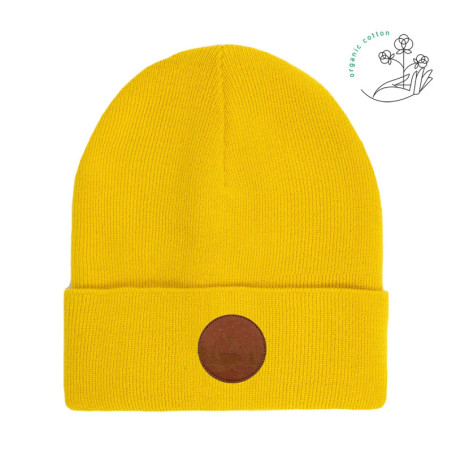 Czapka beanie z bawełny organicznej żółta