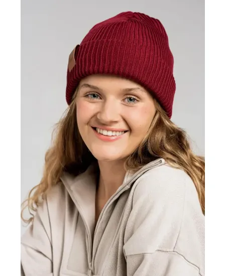 Carmine organic cotton winter beanie