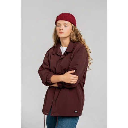 Carmine organic cotton burglar beanie