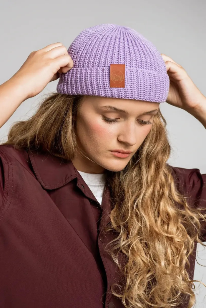 Liliac organic cotton burglar beanie