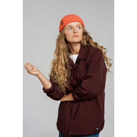 Orange organic cotton burglar beanie